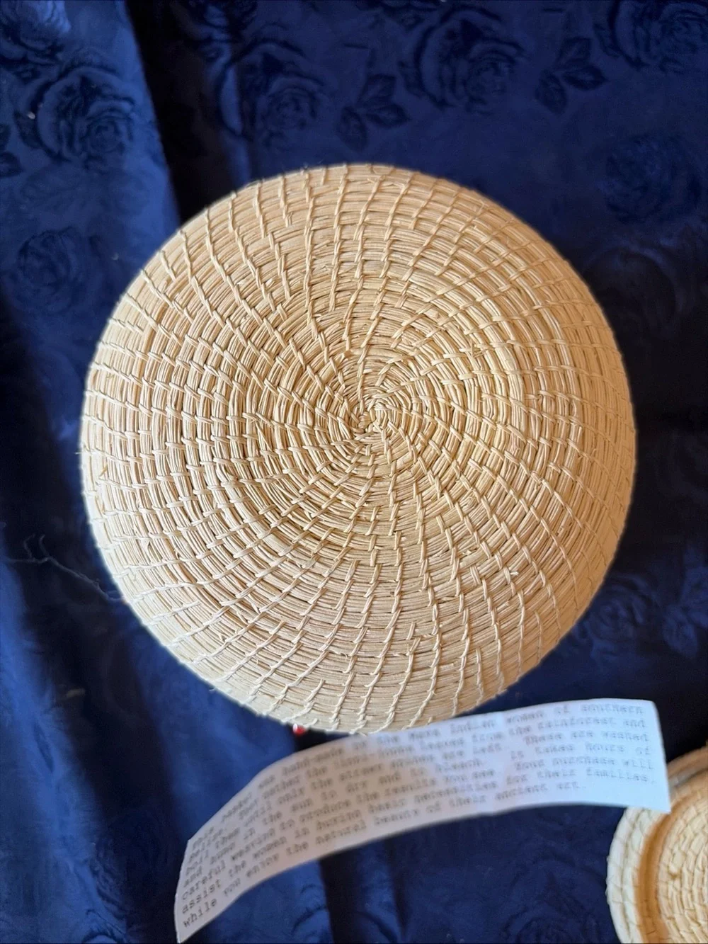 Hand-Woven Maya Indian Jippi-Joppa Leaf Basket From Belize